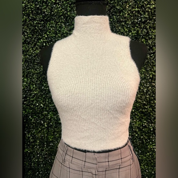 SHEIN Tops - Fuzzy Mock Neck Tank